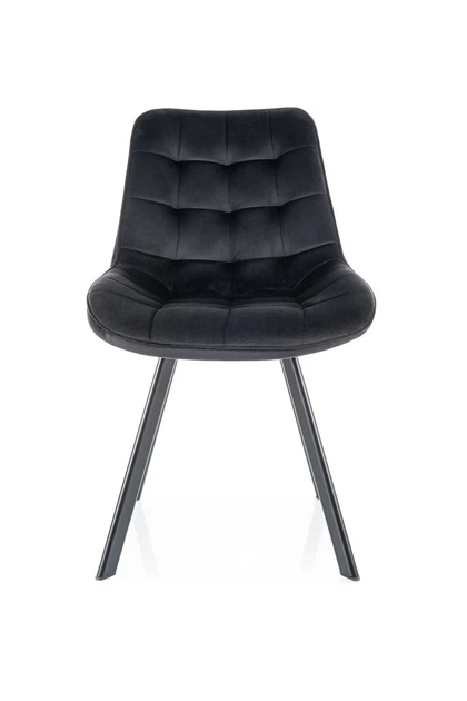 Стул MONTI VELVET вращающийся 180° металл черный 51х60х88 см велюр черный - изображение 2