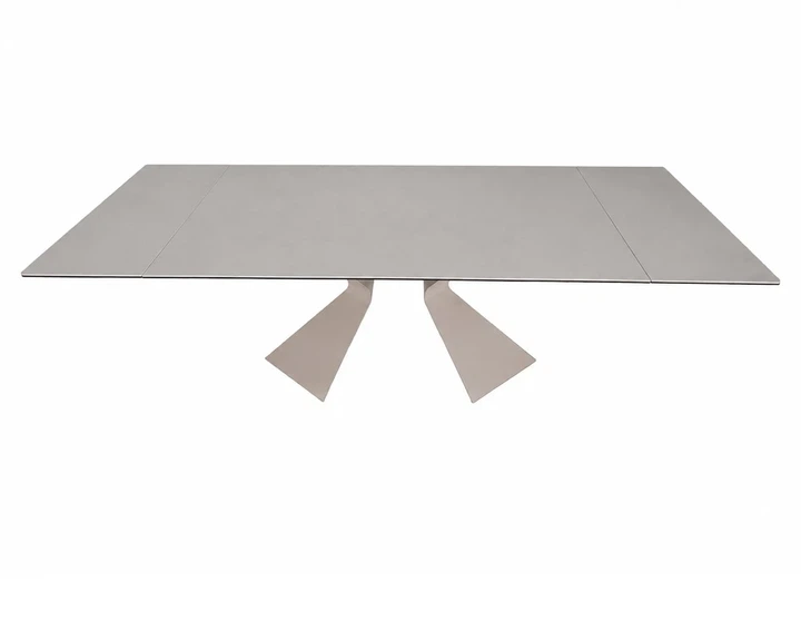 Стол раскладной LAURA CERAMIC 160(240)x90 см закаленное стекло + керамика бежевый матовый - изображение 5