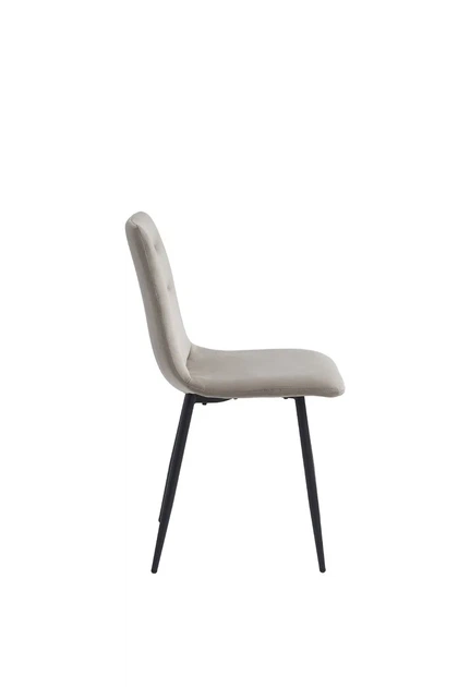 Стул ProDobro велюровый 44х44 см черный каркас темный беж - Фото 2 Стул ProDobro велюровый 44х44 см черный каркас темный беж - изображение 2