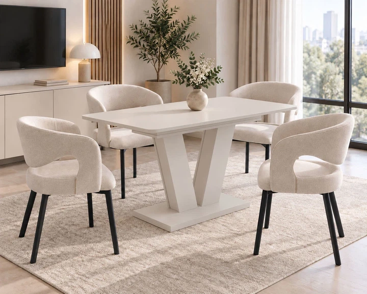 Стол обеденный ProDobro TORINO K 140(180)x80 кашемир, раскладной - изображение 6