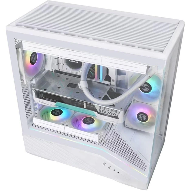 Корпус Lian Li Vector V100R Tempered Glass без БП White (G99.V100RW.01) - Фото 7 Корпус Lian Li Vector V100R Tempered Glass без БП White (G99.V100RW.01) - изображение 7