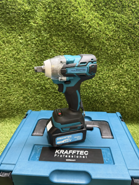 Акумуляторний набір інструментів Krafftec 2в1 Кутова шліфмашина та гайковерт у кейсі з двома АКБ 52V/6Ah Болгарка 12 000 об/хв - зображення 3