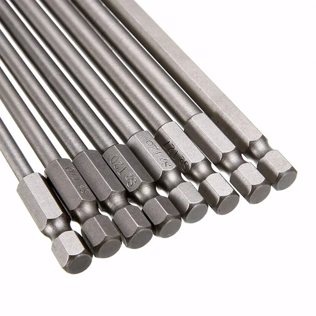 Набір біт Torx з отвором (TT) екстрадовгих TT8–TT40 100 мм 8 шт. - зображення 2