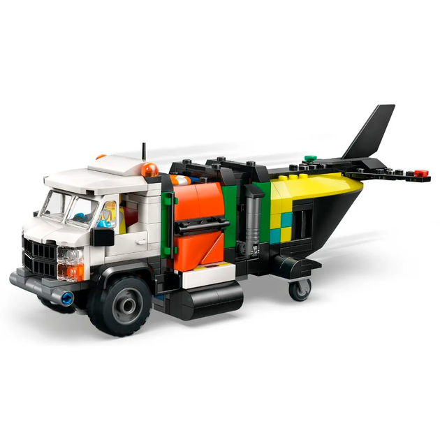 Конструктор LEGO City Ремикс самолёта, сервисного грузовика и судна на воздушной подушке 990 деталей (60505) - изображение 4