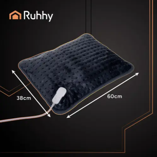 Подушка с подогревом для спины и шеи электрическая Ruhhy 60x38 см с регулировкой температуры - изображение 8