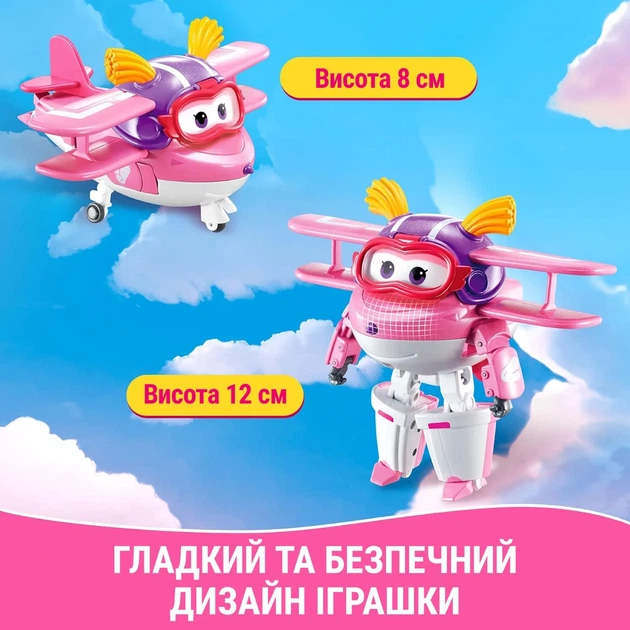 Игровая фигурка-трансформер Элли 12 см ударопрочный пластик превращается из самолета в робота - изображение 3