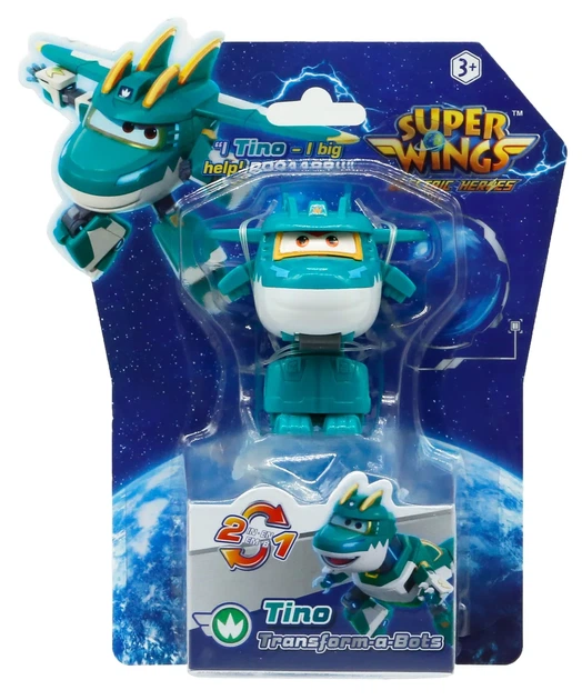 Игровая фигурка-трансформер Super Wings Transform-a-Bots Тино (Tino) - Фото 3 Игровая фигурка-трансформер Super Wings Transform-a-Bots Тино (Tino) - изображение 3