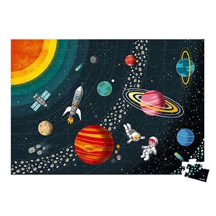 Пазл Janod картонный 100 элементов Солнечная система 70х49 см - изображение 2