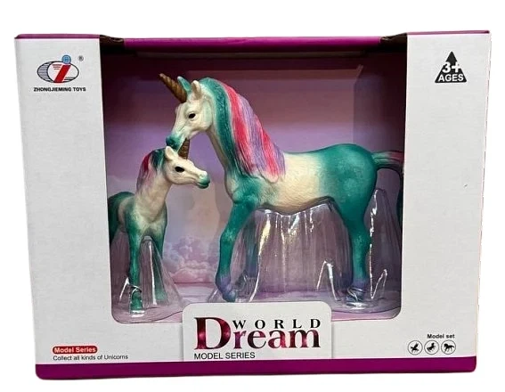 Набор фигурок Единорог 2 шт, зеленый, Dino Toys 55620 - Фото 1 Набор фигурок Единорог 2 шт, зеленый, Dino Toys 55620 - изображение 1