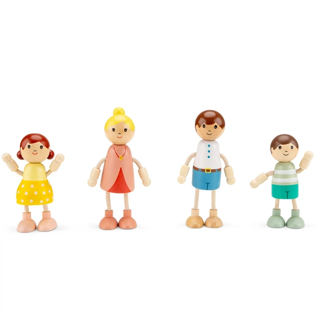 Набор кукол для кукольного домика, New Classic Toys (мама, папа, двое детей) - Фото 5 Набор кукол для кукольного домика, New Classic Toys (мама, папа, двое детей) - изображение 5