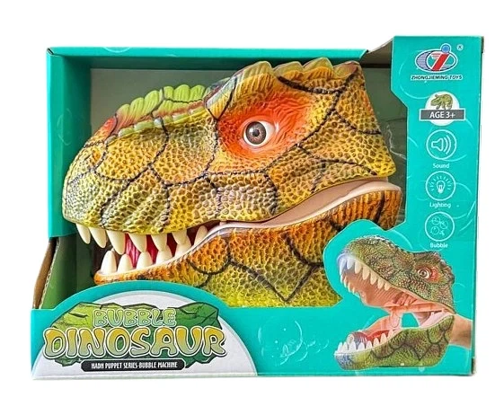 Генератор мильних бульбашок Дракон зелений, Dino Toys - Фото 1 Генератор мильних бульбашок Дракон зелений, Dino Toys - зображення 1