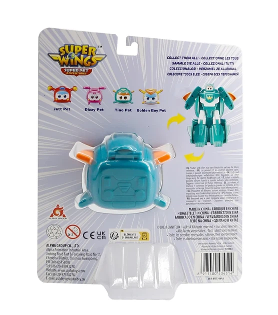 Игровая фигурка-трансформер Super Wings Transforming Super Pet Тино питомец (Tino pet) - Фото 8 Игровая фигурка-трансформер Super Wings Transforming Super Pet Тино питомец (Tino pet) - изображение 8