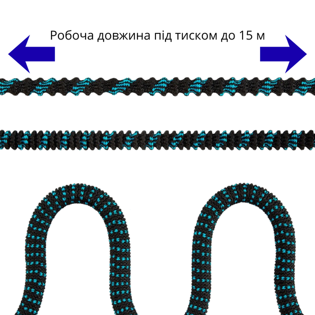 Шланг садовый растягивающийся для полива до 15 м с распылителем и мешком для хранения Голубой (JDT-0850964) - изображение 8