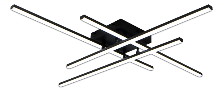 Керована світлодіодна люстра LINE 70W 4L-RC-850x850x90-BLACK-230-IP20 - изображение 13