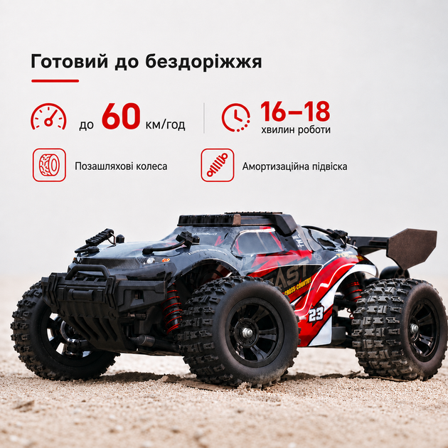 Радиоуправляемая машинка SG118 MAX Brushless 1:18 4WD до 60 км/ч внедорожник на пульте, бесщеточный RC автомобиль, полный привод - изображение 10