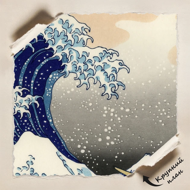 Постер Велика хвиля в Канаґаві, Хокусай, Hokusai, Great Wave off Kanagawa, інтер'єрний декор, A3 28×42 см (id6779) - Фото 4 Постер Велика хвиля в Канаґаві, Хокусай, Hokusai, Great Wave off Kanagawa, інтер'єрний декор, A3 28×42 см (id6779) - зображення 4