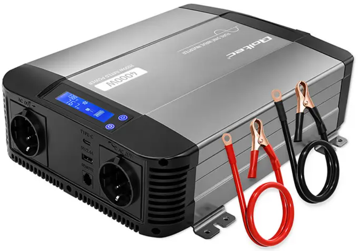 Инвертор напряжения 12 В с синусоидой 230 В 2000/4000Вт LCD-дисплей и USB с чистой синусоидой Qoltec - изображение 9