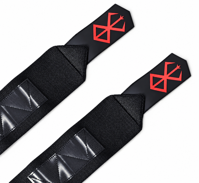 Бинти для зап'ясть APX 205 Vigor Berserk, чорні, для фіксації зап'ястя та силових тренувань, пара (2 шт.) - зображення 2