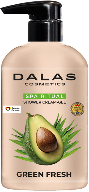 Dalas Cosmetics Крем-гель для душу GREEN FRESH, 550 мл - Фото 1 Dalas Cosmetics Крем-гель для душу GREEN FRESH, 550 мл - изображение 1