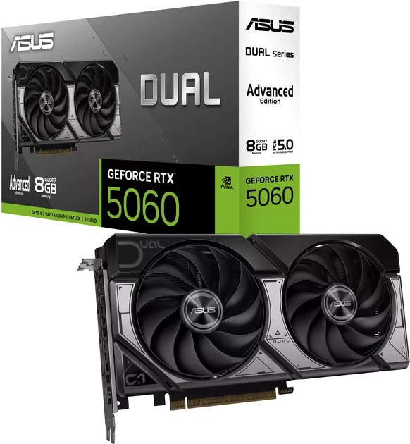 Відеокарта ASUS PCI-Ex GeForce RTX 5060 Dual Advanced Edition 8GB GDDR7 (4711636627450) - зображення 7