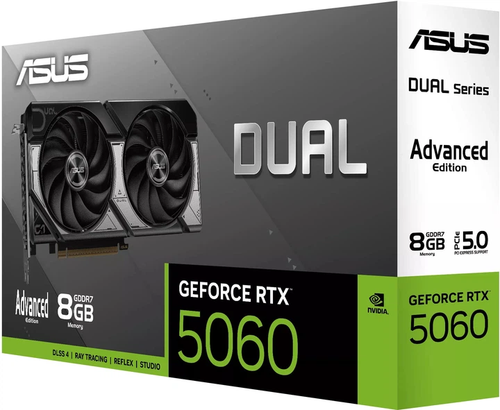 Відеокарта ASUS PCI-Ex GeForce RTX 5060 Dual Advanced Edition 8GB GDDR7 (4711636627450) - зображення 8