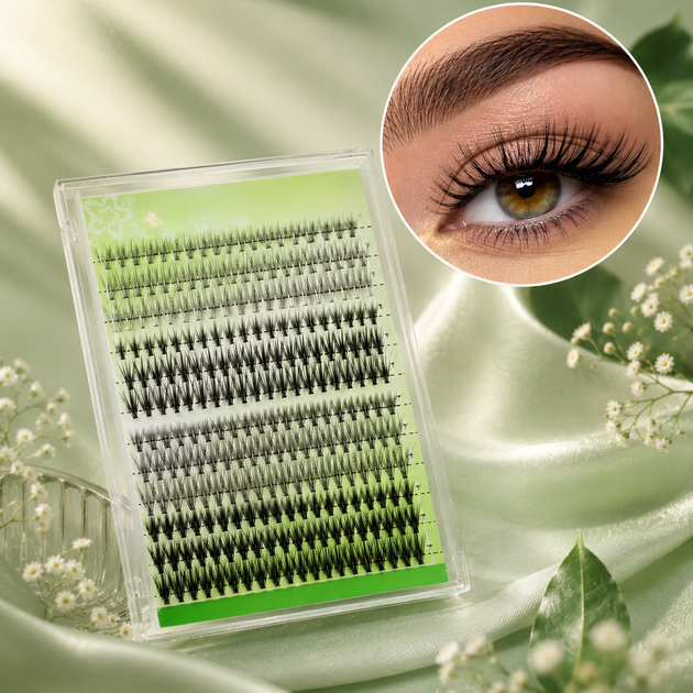 Пучкові накладні вії DIY Young Lash Clusters Fluffy&Thick, мікс 10-20д, чорні - зображення 2