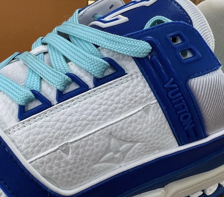 Кросівки Louis Vuitton LV Trainer White Blue Sneaker 43 - Фото 5 Кросівки Louis Vuitton LV Trainer White Blue Sneaker 43 - изображение 5