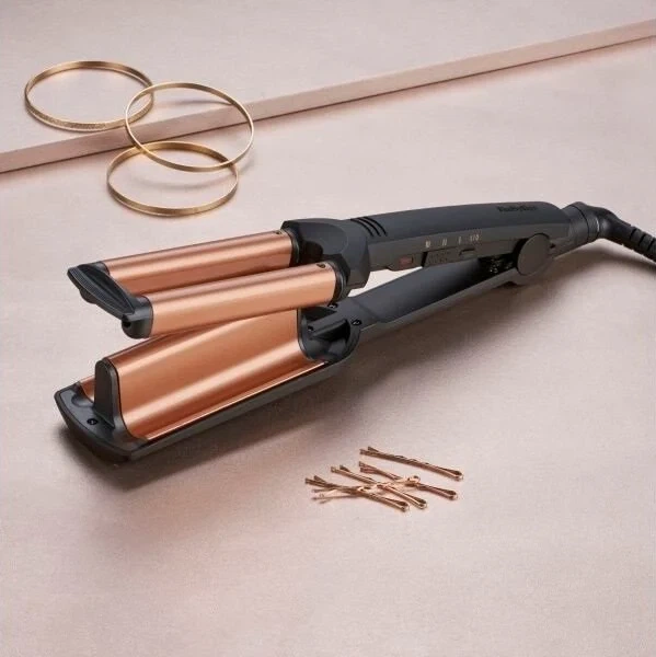 Плойка-гофре Babyliss W2447E 85 Вт 3 температури 160-210°C кераміка чорна - зображення 2