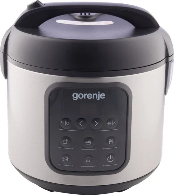 Мультиварка Gorenje, мощность 476 Вт, компактная модель, объем чаши 2 л, электронное управление, 5 режимов приготовления, металлический/пластиковый корпус, черный цвет - изображение 3