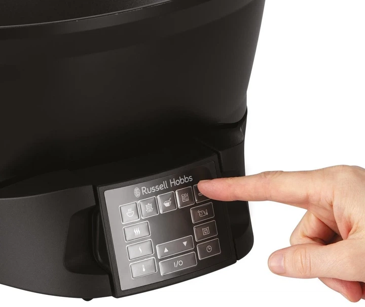 Мультиварка Russell Hobbs GoodToGo, 1000Вт, об'єм 6.5л, електронне управління, знімна кришка, керамічне покриття, чорного кольору. - зображення 9
