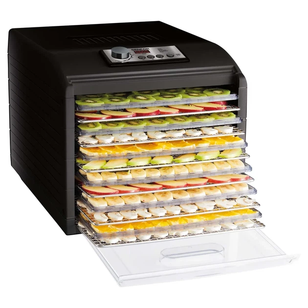 Сушильный аппарат для продуктов Sencor 500Вт, 2 поддона по 33 см, диаметр 33 см, максимальная температура 70°С, сетка для ягод в комплекте, алюминиевый корпус - изображение 2