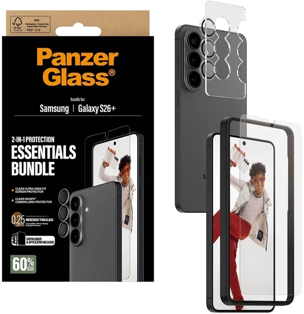 Zestaw PanzerGlass Hoops 2-in-1 Pack do Samsung Galaxy S26 Plus szkło hartowane + szkło do obiektywów (5715685034572) - obraz 4