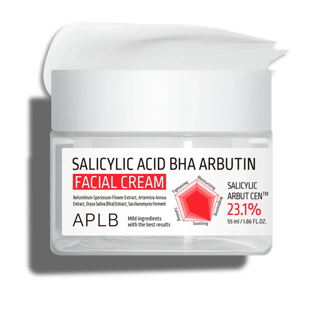 Крем для проблемної шкіри із саліциловою кислотою, BHA та арбутином ALB Salicylic Acid BHA 55 мл - зображення 2