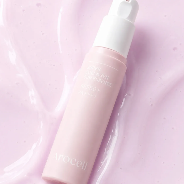 Сонцезахисна есенція для обличчя з колагеном SPF50+ PA++++ AROCELL Super Collagen Sun Essence 30 мл - зображення 3