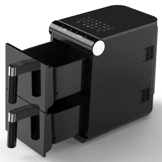 Двухкамерная аэрофритюрница Zepline ZP-212 4200 Вт 16 л 2×8 л мультифритюрница сенсорная мультипечь аэрогриль без масла 13 программ - изображение 11