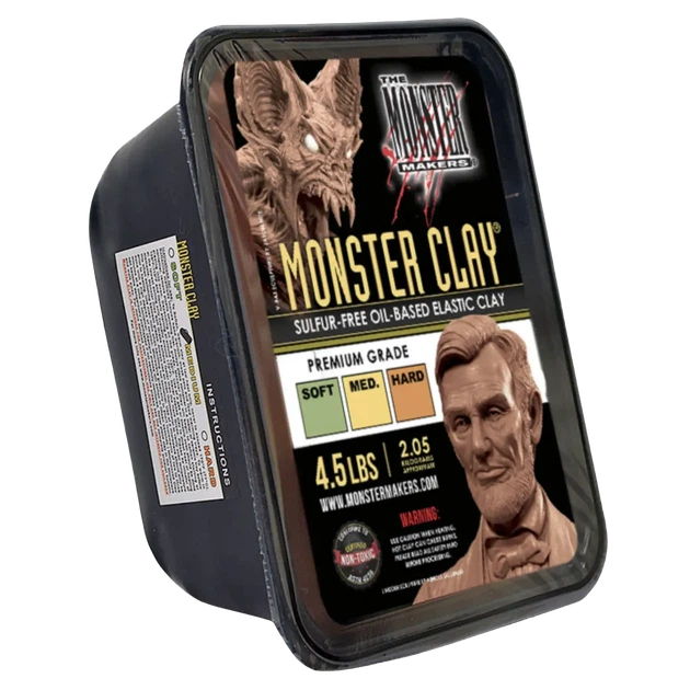 Маса для ліплення Monster Clay (Монстер Клей) Hard, 2,05 кг, коричневий колір - зображення 3