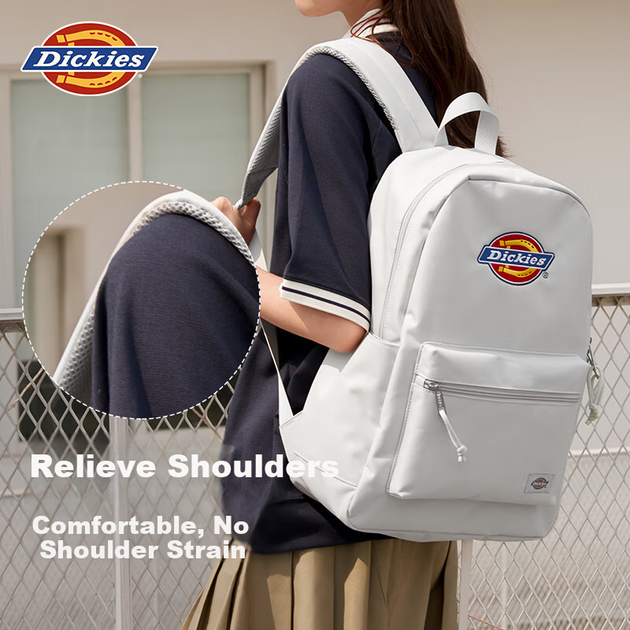 Рюкзак Dickies з вишивкою великої місткості для учнів середньої та старшої школи, для подорожей та поїздок на роботу, унісекс, шкільний портфель, чорний - зображення 2