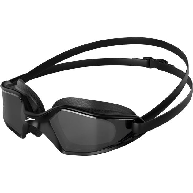 Плавательные очки Speedo HYDROPULSE High-Definition с защитой от запотевания, черно-серые. - изображение 4