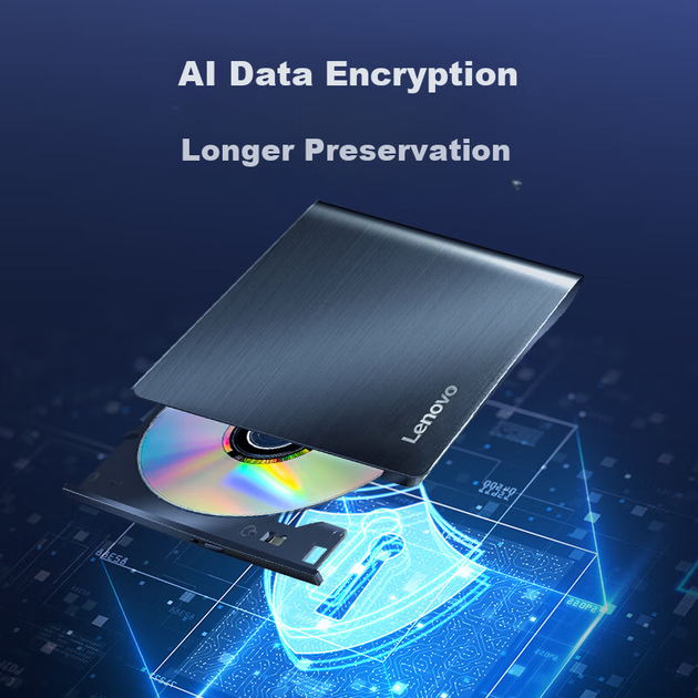 Внешний DVD-привод Lenovo 8X DVD-записывающее устройство с разъемом Type-C и USB 2.0, портативный DVD-привод. - изображение 9