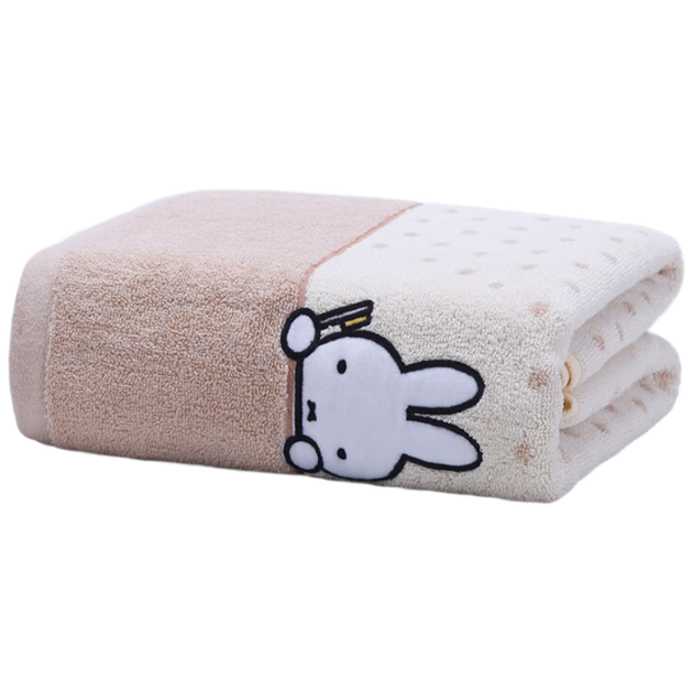 Рушник для душу KING SHORE Miffy Series, клас A, абсорбуючий, з чистої бавовни, мультяшний, одинарний, коричневий, 150*80 см - зображення 4