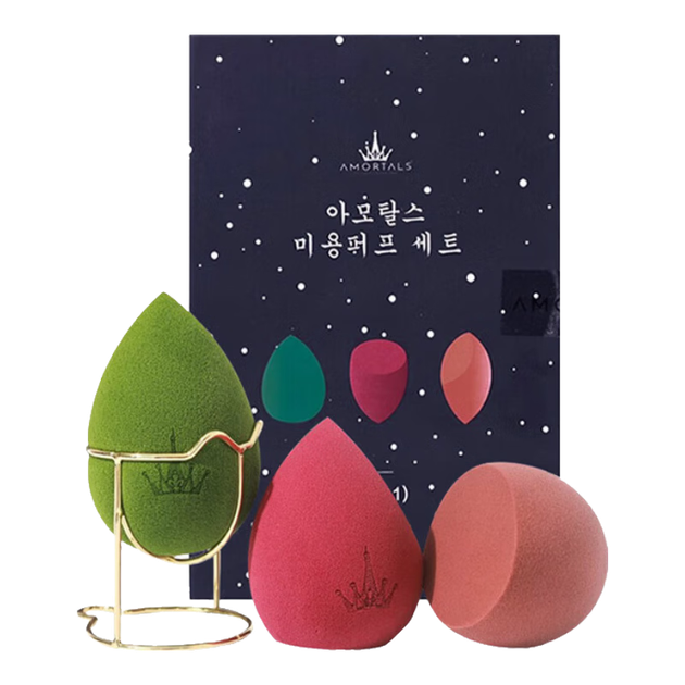 AMORTALS Ding Yuxi Спонж для макияжа Beauty Blender в одном стиле, двойного назначения (сухая и влажная пудра), не впитывает влагу, подарок на праздник. - изображение 4