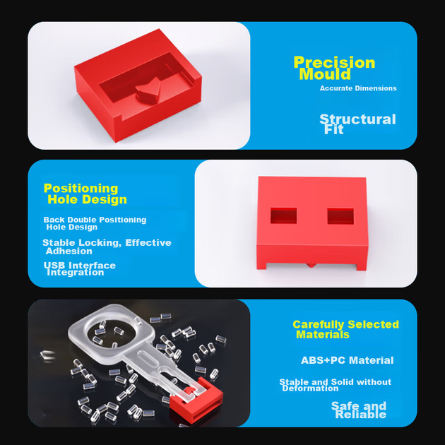 Защитный замок NVV для USB-порта, съемная заглушка для USB-порта, пылезащитная крышка, защита USB-порта, защитная заглушка, NX-FDU черный (комплект из 10 штук) - изображение 8