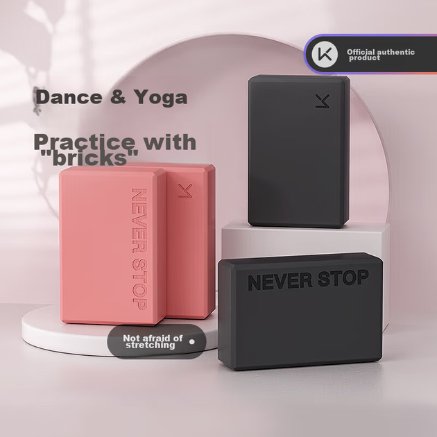Танцювальні блоки Keep Yoga Blocks для дорослих та дітей, обладнання для йоги з EVA, засіб для розтяжки ніг, рожевий пісок, 2 шт. - зображення 7