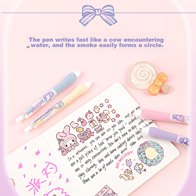 Набор из 6 гелевых ручек GuangBo & Sanrio Comfort Foam с выдвижным стержнем, наконечник ST, европейская упаковка, толщина чернил 0,5 мм, черные чернила, Back-To Stationery, KT82110-6 - Фото 6 Набор из 6 гелевых ручек GuangBo & Sanrio Comfort Foam с выдвижным стержнем, наконечник ST, европейская упаковка, толщина чернил 0,5 мм, черные чернила, Back-To Stationery, KT82110-6 - изображение 6