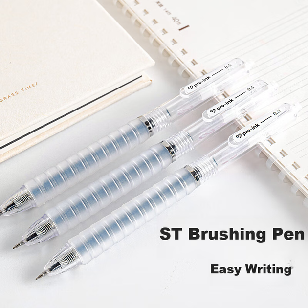 Гелевая ручка CHENQI STATIONERY с выдвижным стержнем и наконечником ST, ручка для экзаменов с удлиненной силиконовой рукояткой, черные чернила для экзаменов и студенческого использования, быстросохнущая кнопочная ручка JG-81/черная - Фото 11 Гелевая ручка CHENQI STATIONERY с выдвижным стержнем и наконечником ST, ручка для экзаменов с удлиненной силиконовой рукояткой, черные чернила для экзаменов и студенческого использования, быстросохнущая кнопочная ручка JG-81/черная - изображение 11