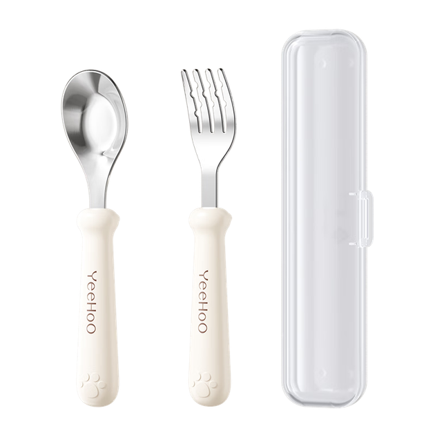 Детская ложка YEEHOO из стали 316 Cream - Фото 4 Детская ложка YEEHOO из стали 316 Cream - изображение 4
