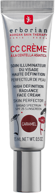 СС-крем Erborian із захистом SPF 25 Caramel 15 мл (8809255783964) - Фото 1 СС-крем Erborian із захистом SPF 25 Caramel 15 мл (8809255783964) - зображення 1