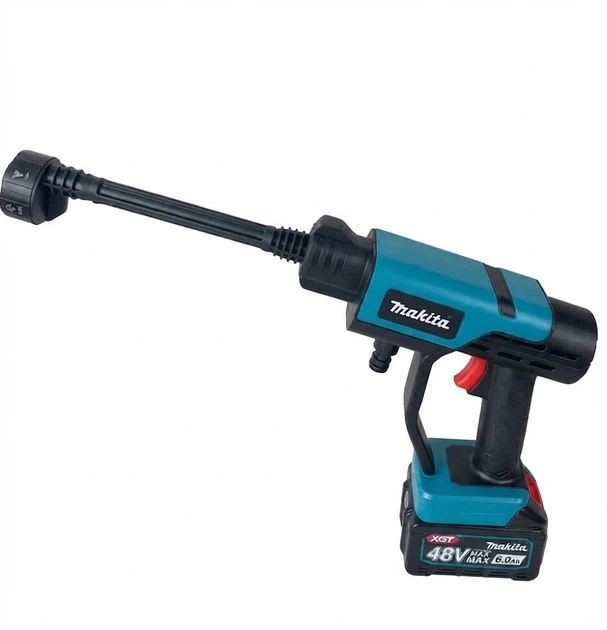 Бездротова автомийка Makita DHW205Z 30 бар акумуляторна мийка 48 В 6 А·год з 2 батареями апарат високого тиску 230 л/год для миття авто саду фасаду 6 режимів струменя шланг 5 м - зображення 4