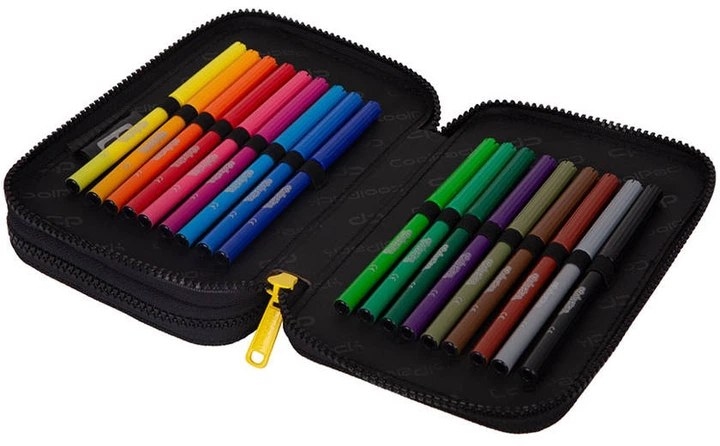 Пенал з наповненням CoolPack Jumper 2 Darker Night 2 відділення 35 предметів 19.5x12.5x5 см (5903686325847) - Фото 3 Пенал з наповненням CoolPack Jumper 2 Darker Night 2 відділення 35 предметів 19.5x12.5x5 см (5903686325847) - зображення 3