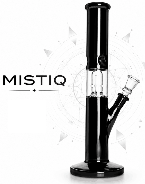 Бонг стеклянный MISTIQ 35cm 41mm из боросиликатного стекла с перколятором и шипами для льда - изображение 4